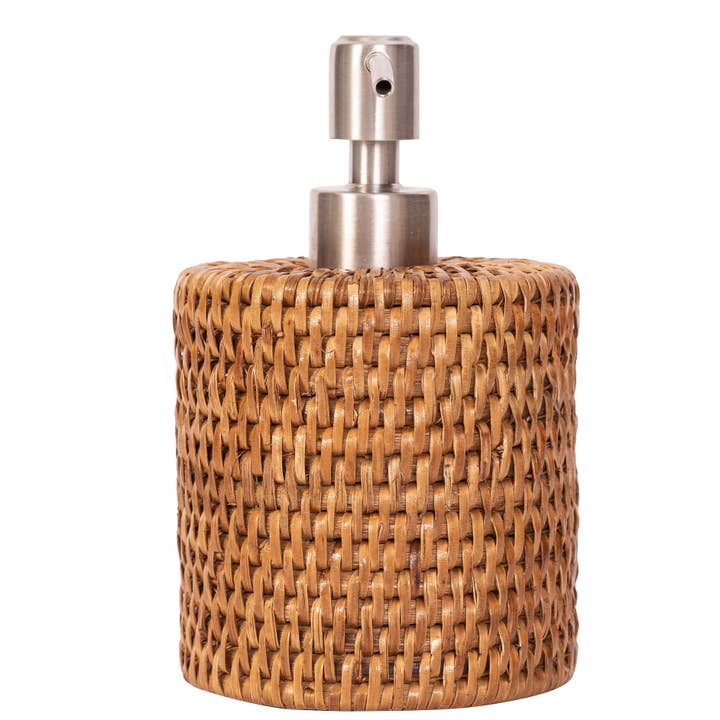 Artifacts Trading Company - Wholesale Soap Dispenser - Rattan Soap Dispenser – Polished Stainless-Steel Pump2