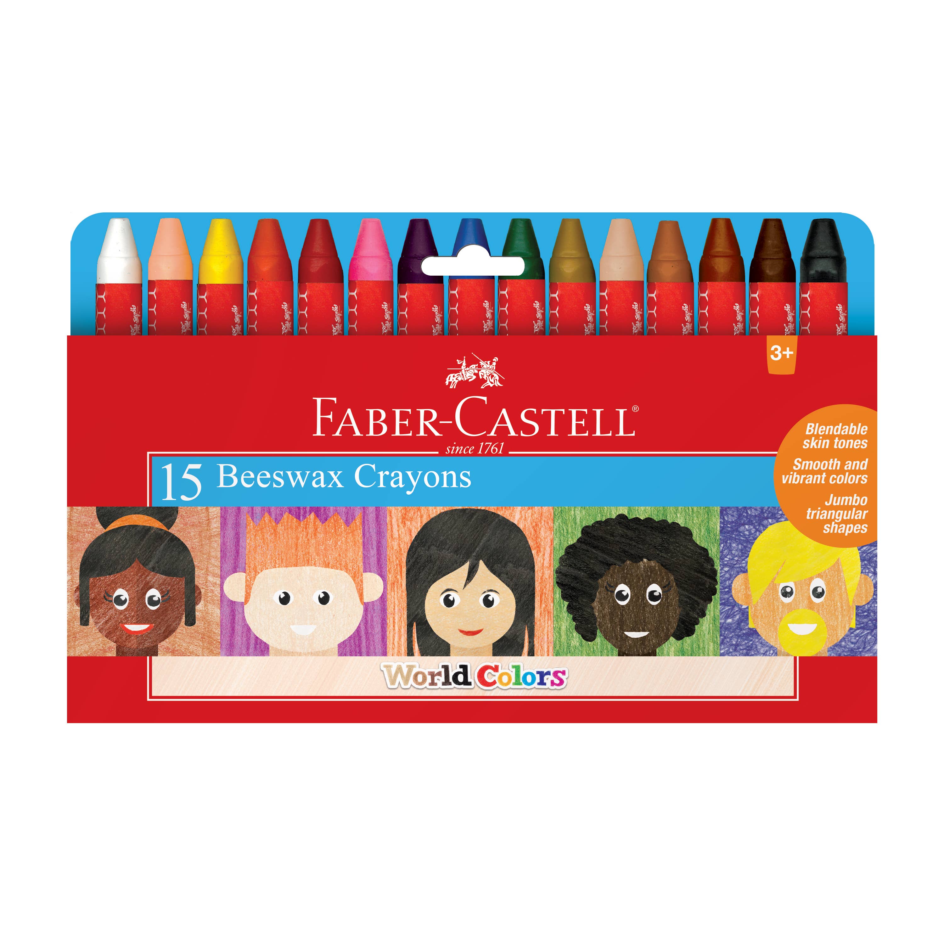 Faber-Castell / Creativity for Kids - Wholesale Crayons - Kids & Baby - World Colors - 15 Beeswax Crayons with Skin Tones7