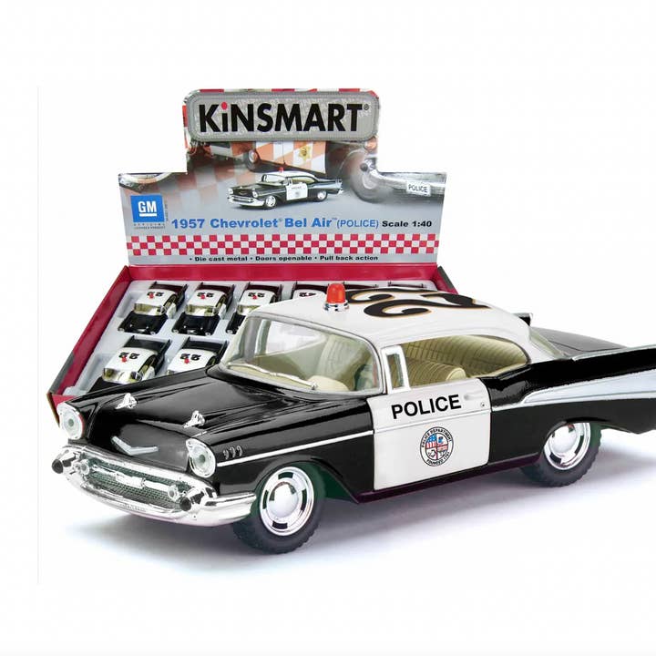 5" CHEVROLET BEL AIR POLICE Die Cast Car Toy Car for wholesale by Luna Die-cast Cars