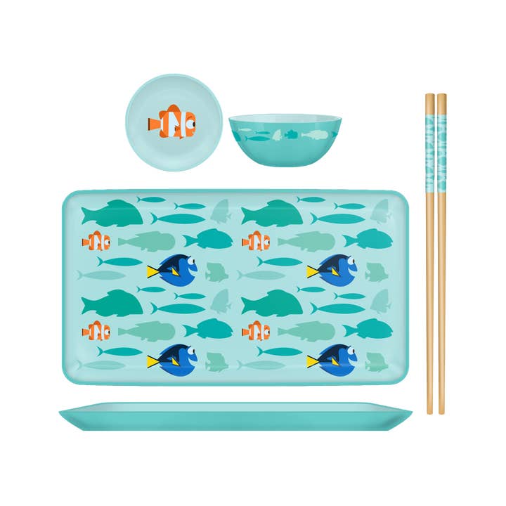 Silver Buffalo - Wholesale Dinnerware Set - Finding Nemo 3pc Sushi Set in Retail Box