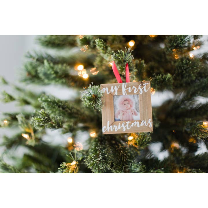 Pearhead - Wholesale Ornament - Kids & Baby - My First Christmas Holiday Wooden Picture Frame Ornament8