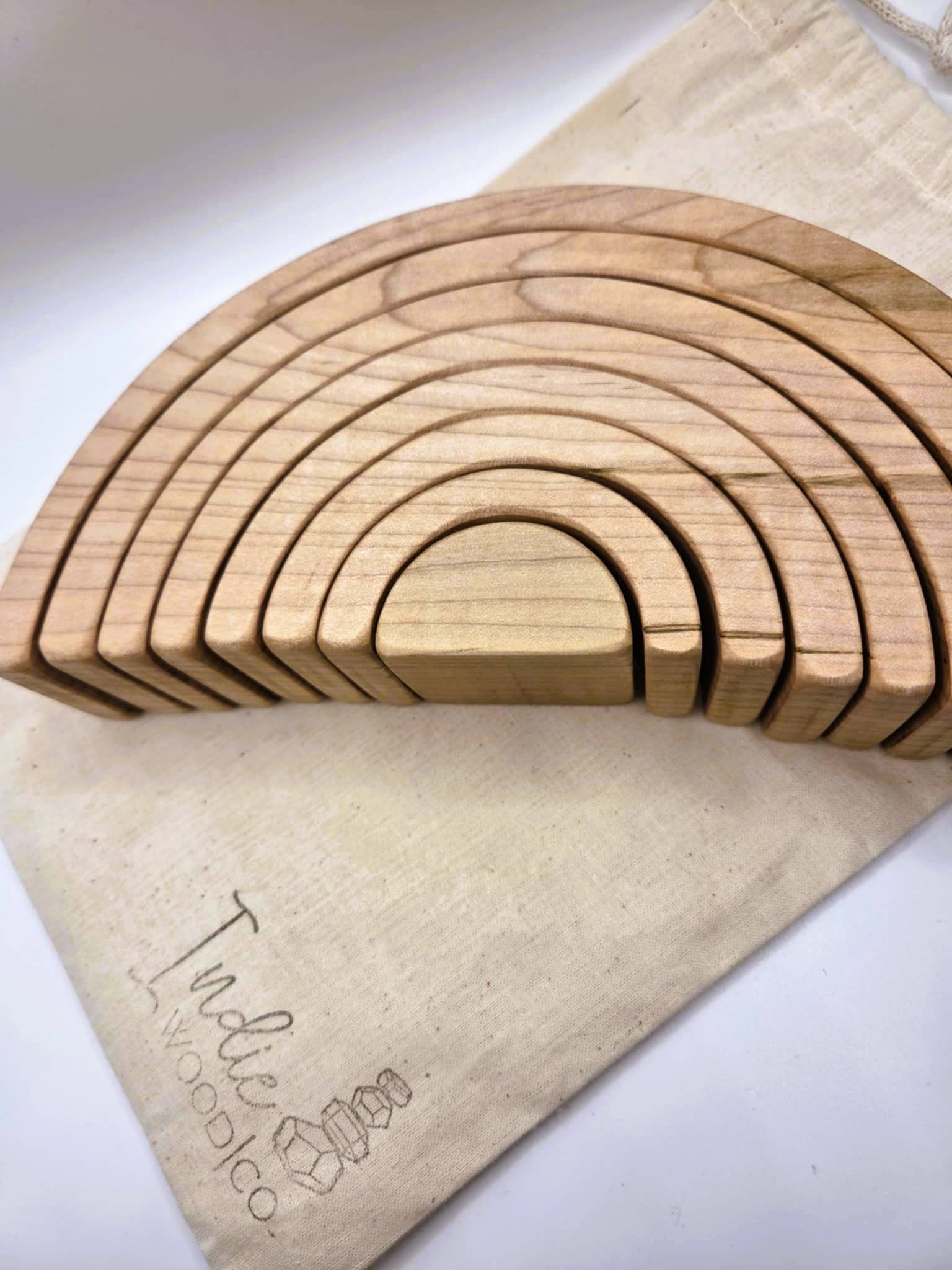 Indie Wood Co. - Wholesale Wood Toy - Kids - Wooden Rainbow Stacker5