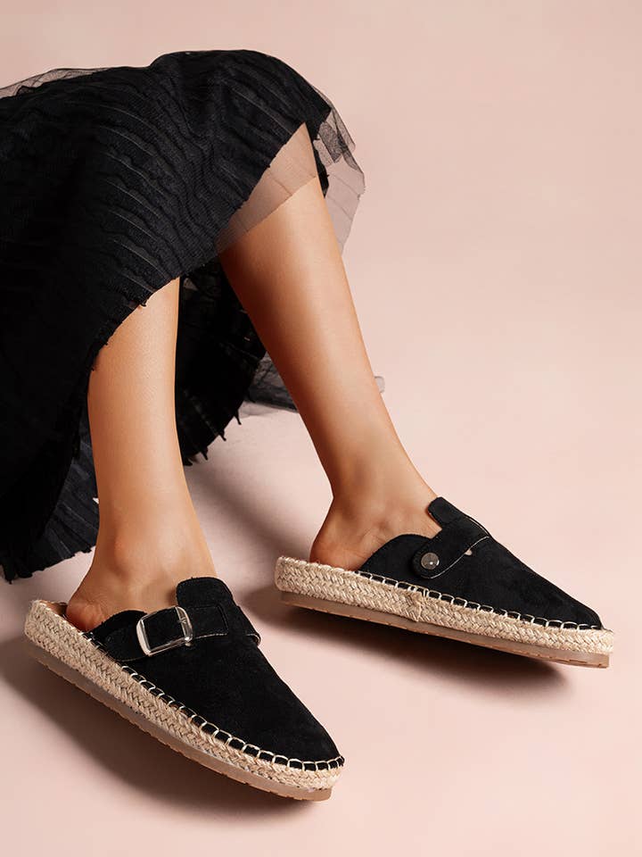 LADY GLORY - Wholesale Mules - Women's - Espadrille mules with buckle – Casual elegance