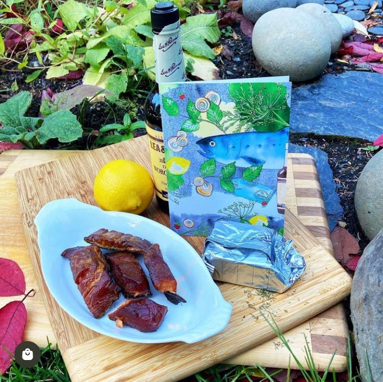 Natasha Zahn Studio - Wholesale Everyday Greeting Card - Smoked Salmon Dip Illustrated Recipe 5 x 7 Art Card1