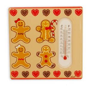 Faye - Wholesale Thermometer - Ginger Thermometer Magnet 7.5 X 7.5 cm0