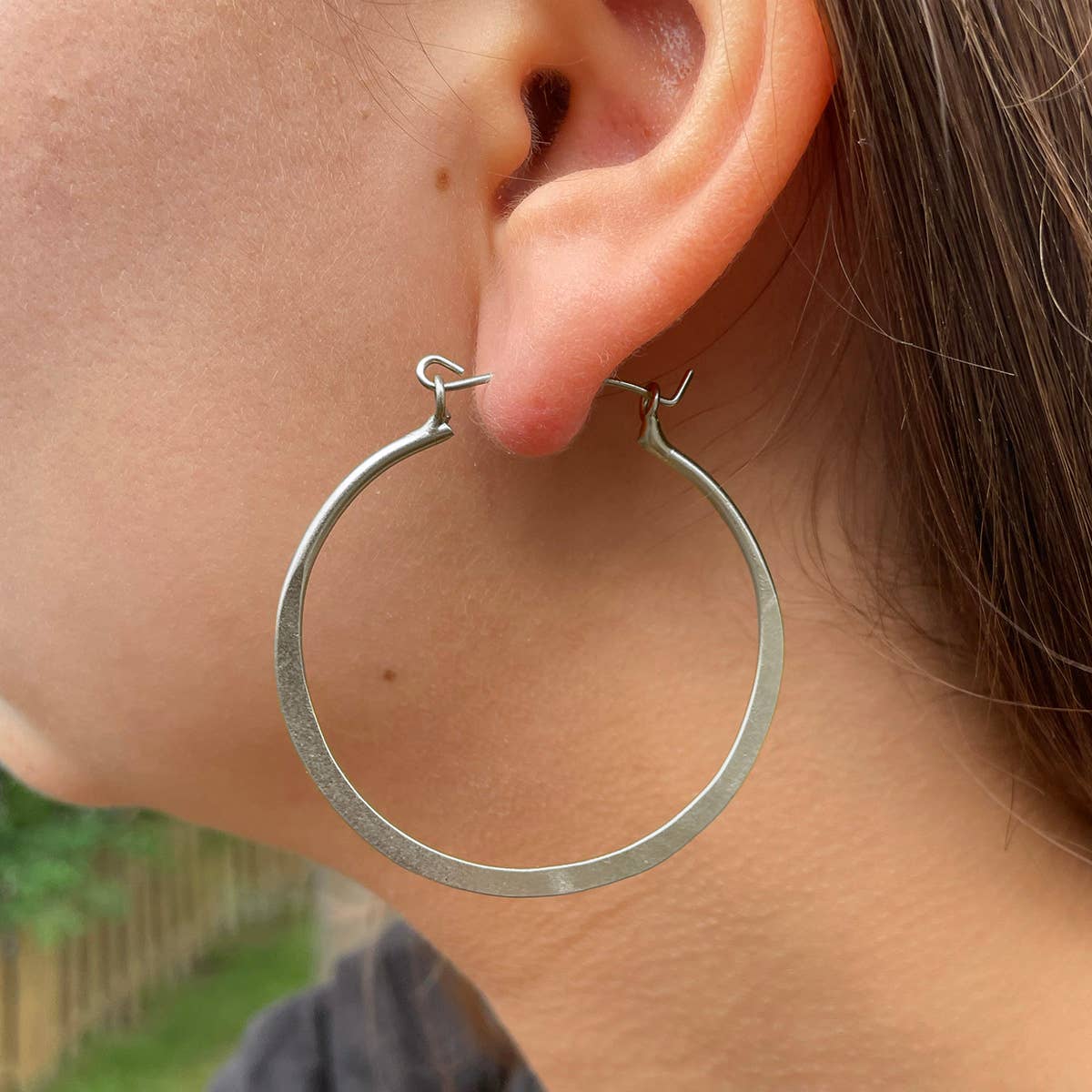 WorldFinds - Vente Créoles - Organic Hoops - Argent1