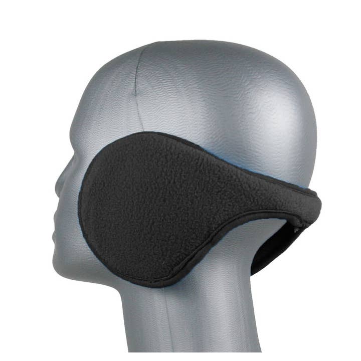 Grand Sierra - Wholesale Earwarmers/Ear Muffs - Women's - Ladies Back-Wrap Fleece Ear Warmer - Black - 75322B