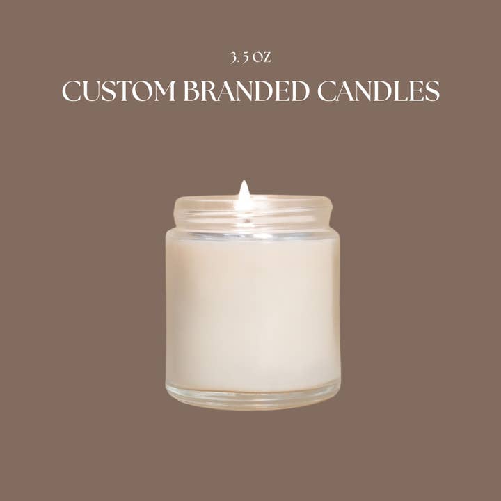 Custom Branded Soy Candles - 3.5 oz - Clear for wholesale by gold + ivy