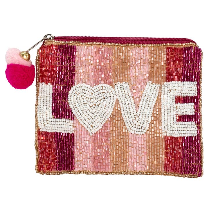 Ole - Wholesale Coin Purse - Women's - LOVE Beaded Coin Purse LAC-CP-1246