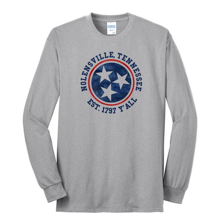 EST. 1797 Y'ALL Unisex LS Ash Tee for wholesale by NSP Apparel