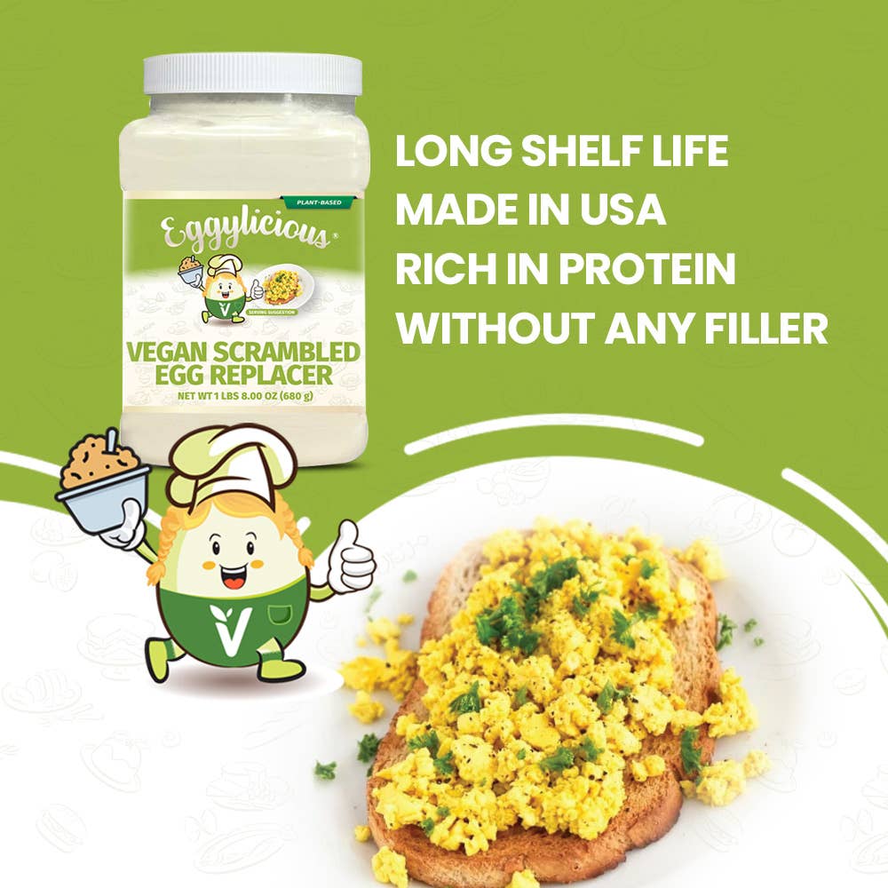 Granary Mart - Wholesale Waffle Mix - Eggylicious Vegan Scrambled Egg Replacer - 1.5 lbs1