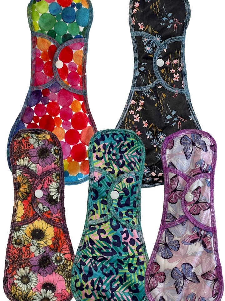 Eco Period - Wholesale Period underwear – Women’s - Eco Pad Heavy Flow pack (2 Large, 3 Regular + Wet Bag)1