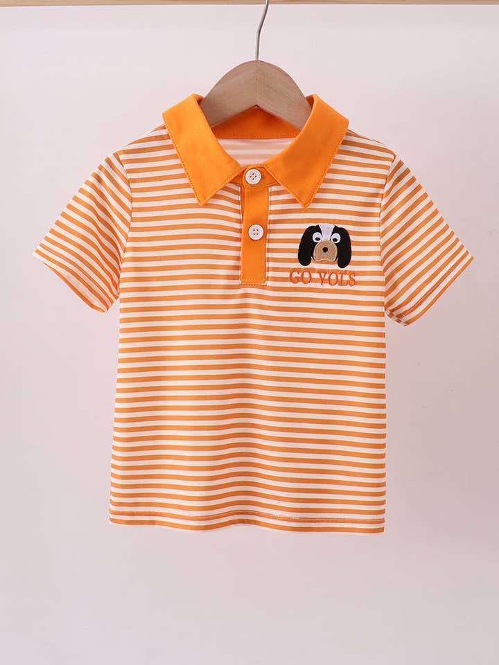 Tennessee Go vols embroidery stripe top for wholesale by Aspen Rain Boutique