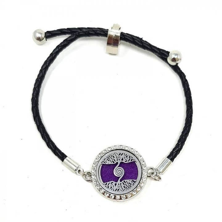 Bracelet Diffuseur d'Aromathérapie Essentielle avec Arbre en Spirale pour la vente par GREENROOTS USA LLC