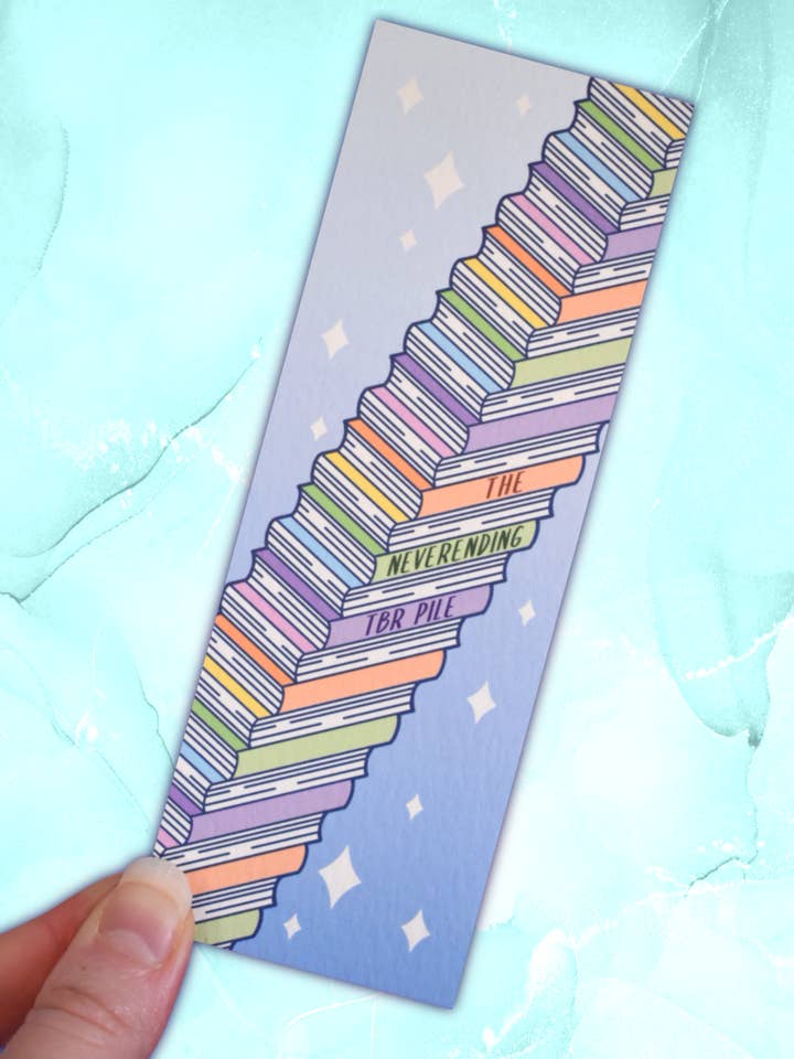 The Neverending TBR Pile - Bookish Bookmark for wholesale by Felfira Moon Designs