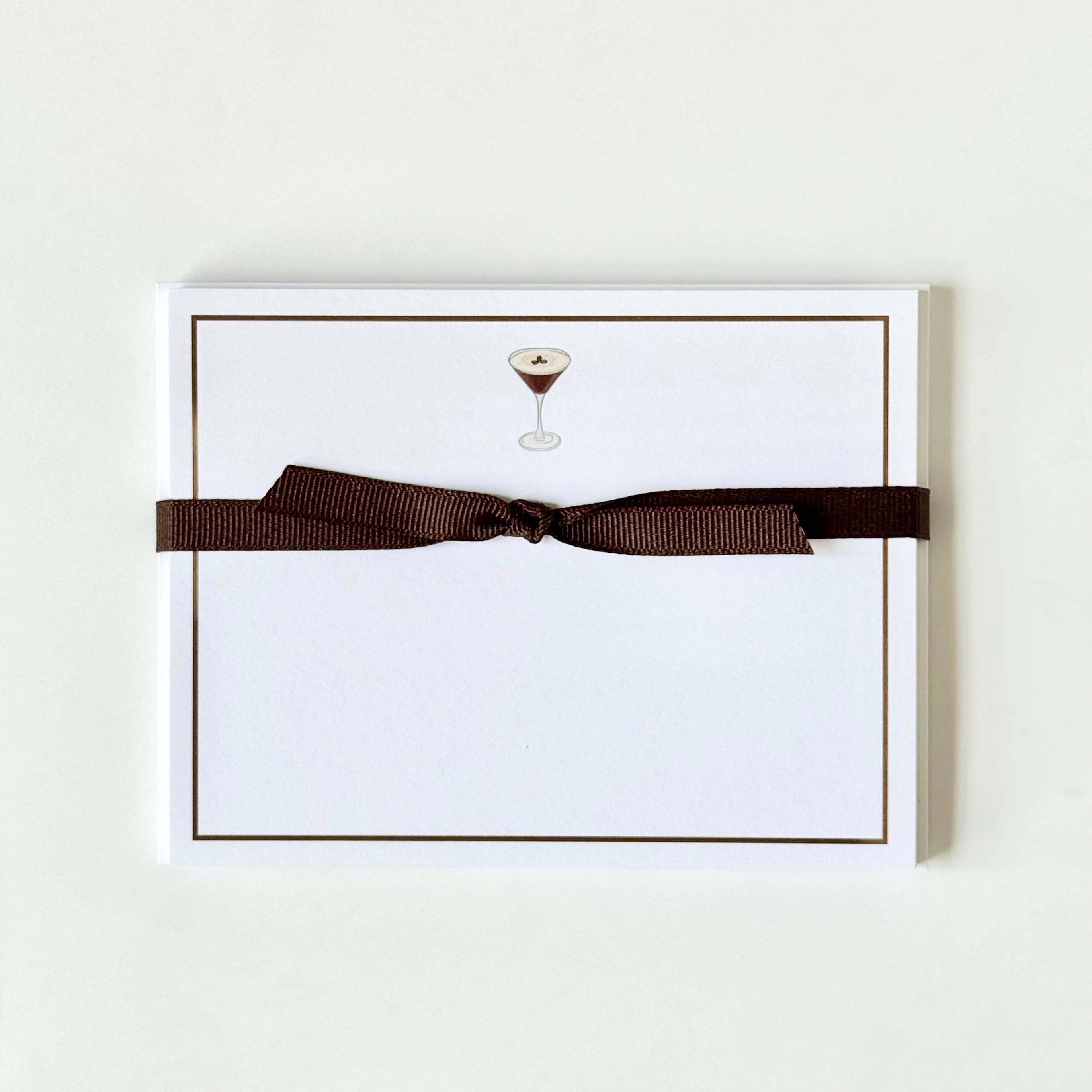 Georgetown Paperie - Wholesale Stationery/Notecard Set - Espresso Martini - Flat Note Cards