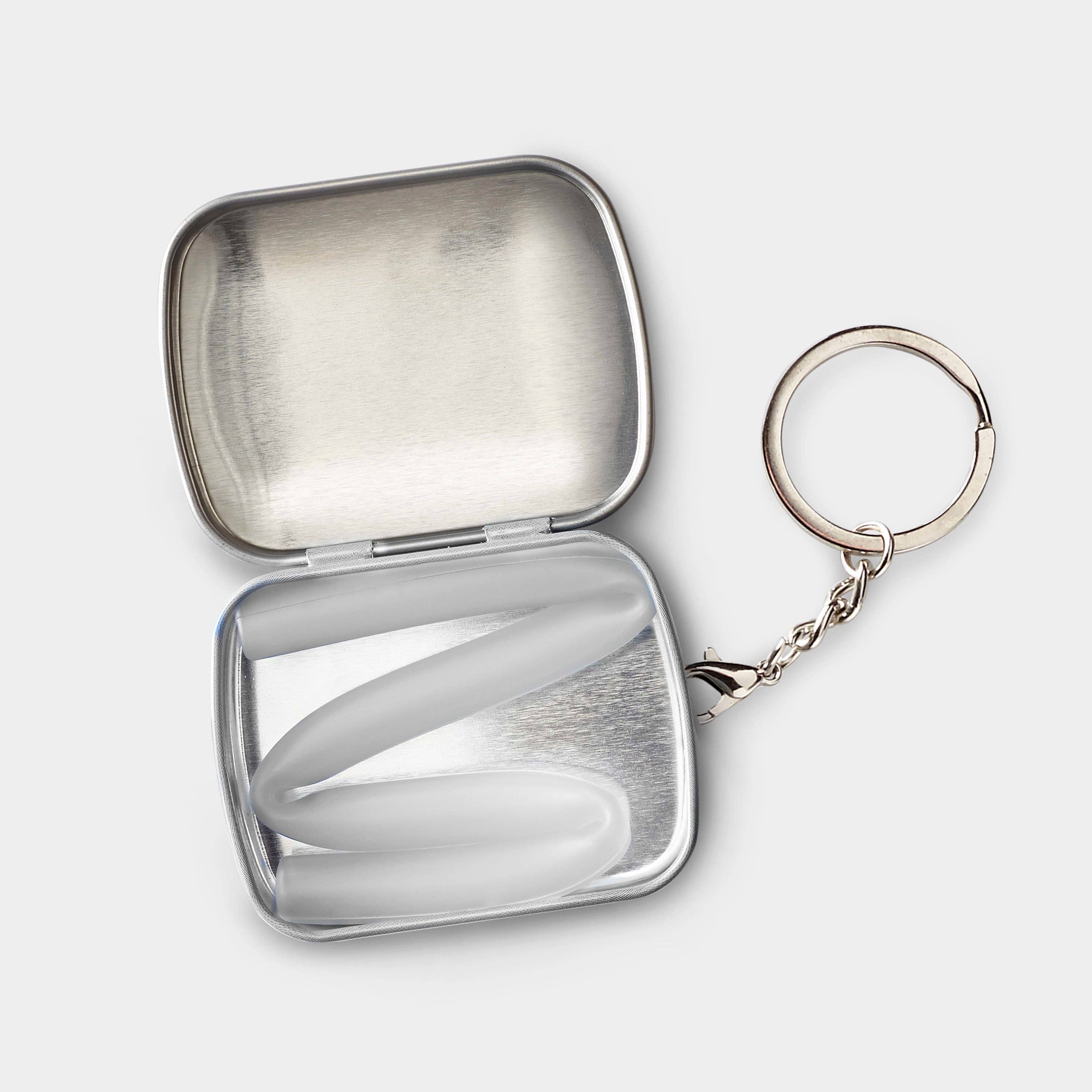 GoSili - Wholesale Drinking Straw - GoSili® 8" Silicone Straw with Keychain Travel Case, Eco-Friendly Reusable Soft Collapsible Silicone Drinking Straw, 1pk2