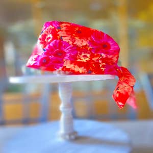 Satin Lined Floral Scrub Caps for Women Euro Style Scrub 