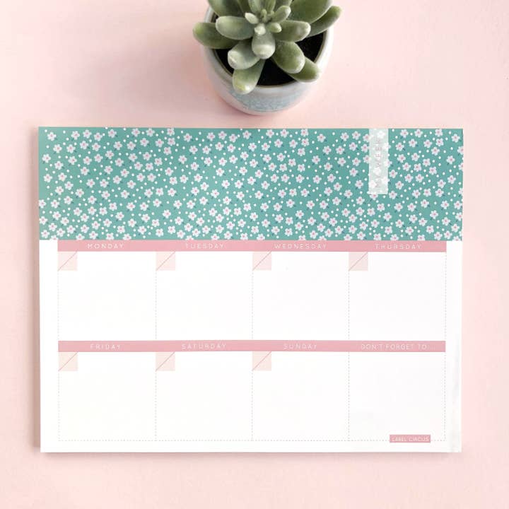 Flower Weekly Planner - 4 Units for wholesale by Label Circus