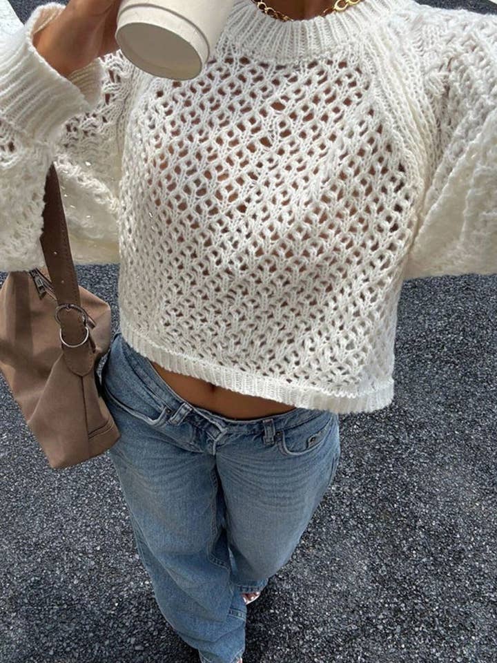 Mccolin – Engroshandel Pullover - Dame – Åben ryg strikket sweater1