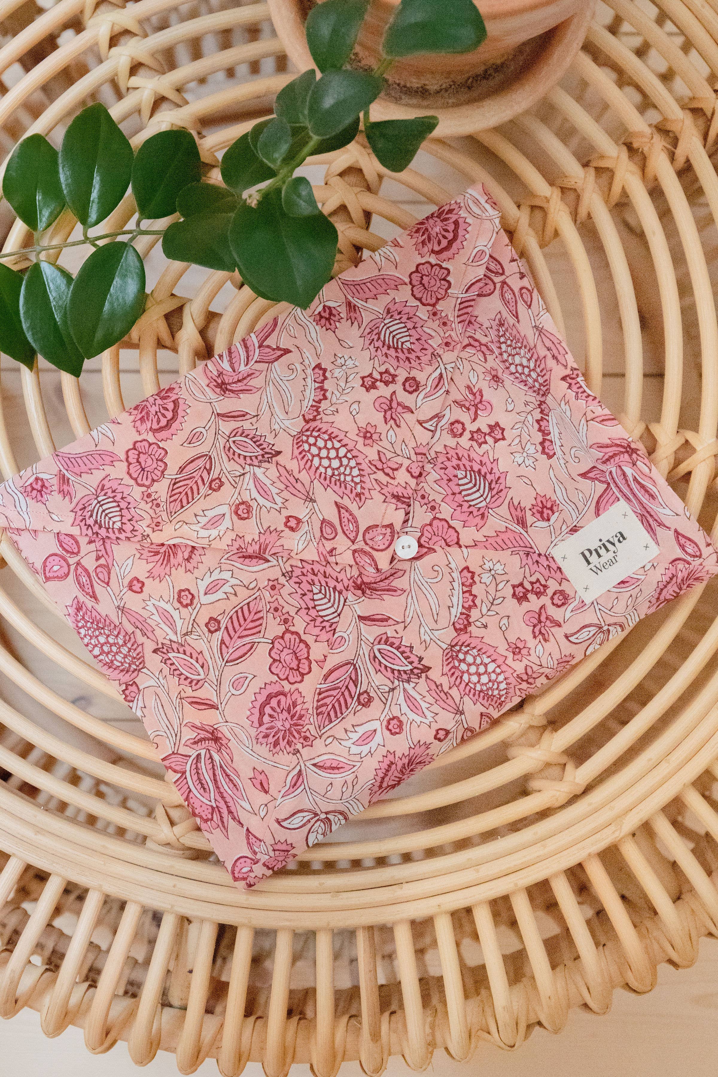 Priya Wear - Wholesale Sleepwear Set - Women's - Soft organic cotton pyjama coral1