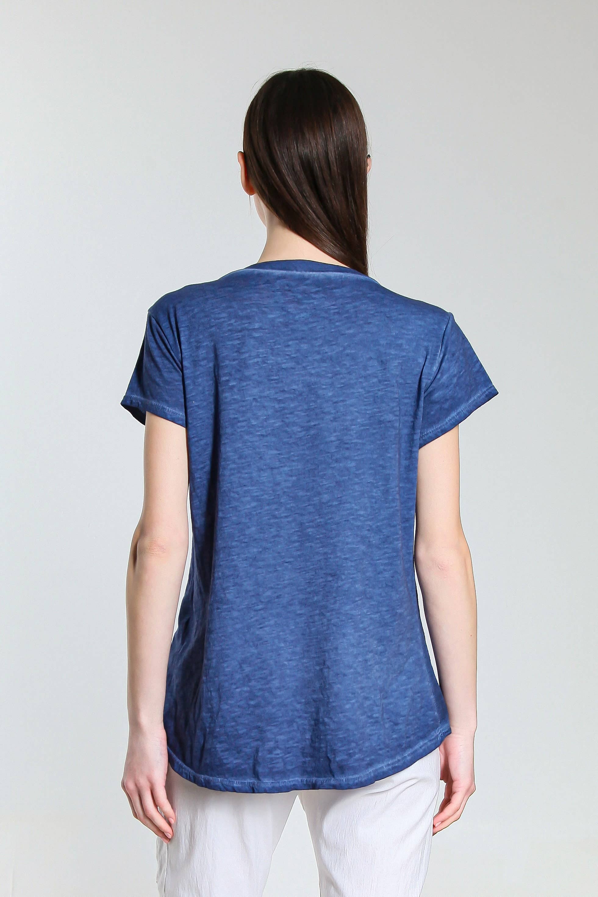 TINA Stephens Italy/Tees By Tina - Wholesale Blouse - Women's - Nola Cotton/Linen V-Neck Top (BSS207)17