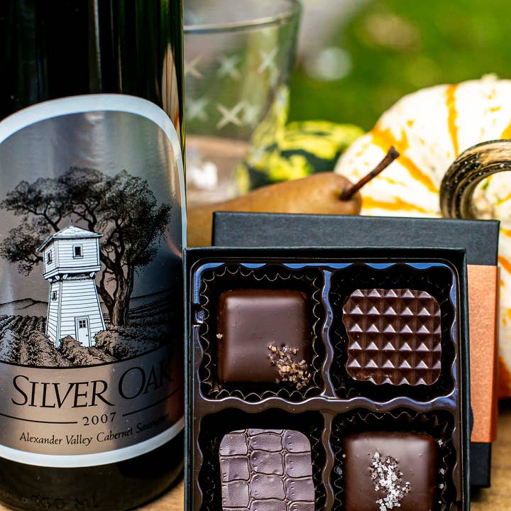 MECHA Chocolate - Wholesale Chocolate Box - Red Wine Box (4 pieces)