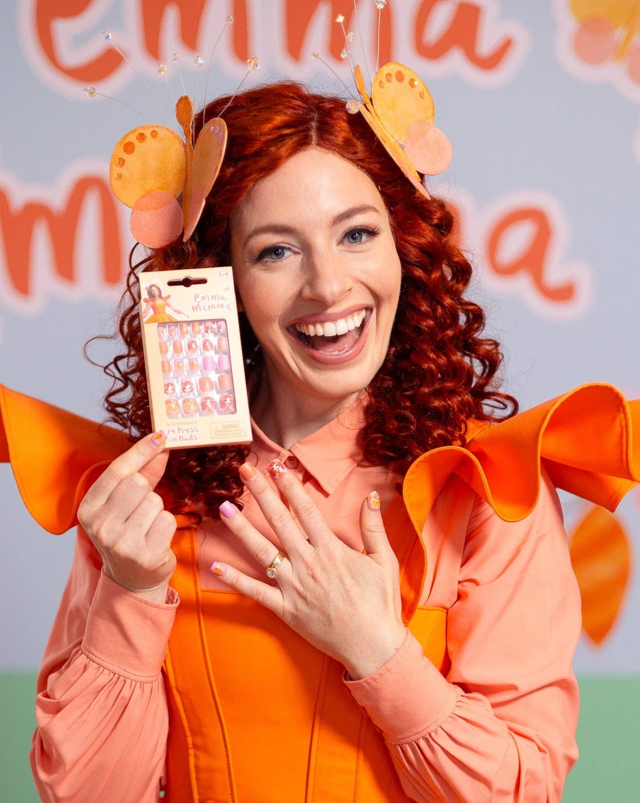 Pink Poppy - Wholesale Press-on/fake nails - Emma Memma Press on Nails - (Pack Size: 6)1