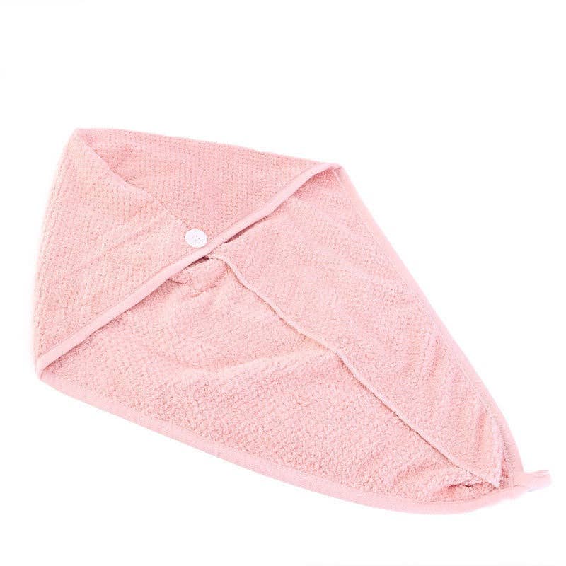 AfricanFabs – wholesale Hair towel/wrap – Microfiber Hair Towel - Head Towel for Straight and Curly Hair - Pale Pink3