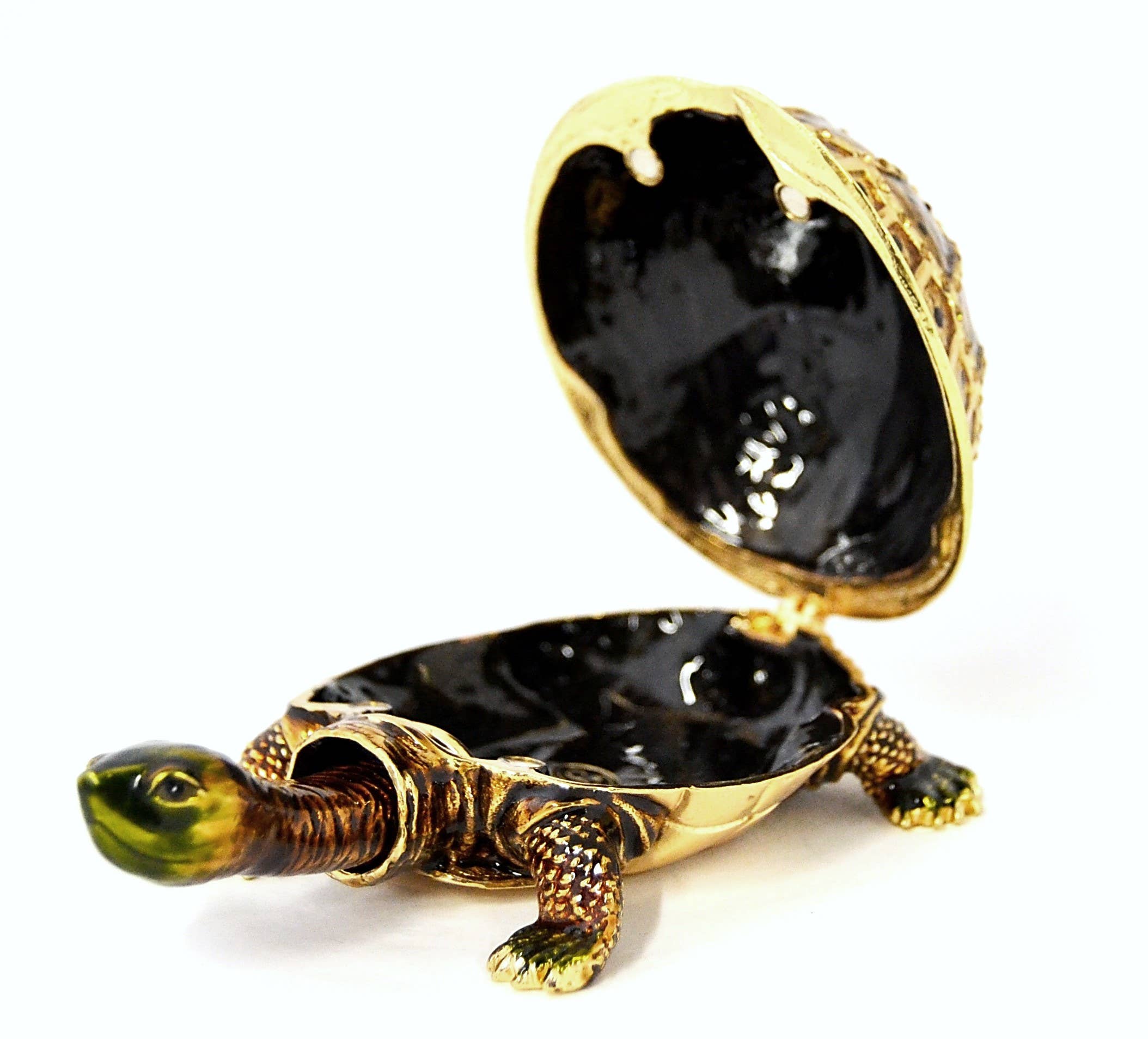 Ciel Collectables – wholesale Jewellery box/organiser – Big Turtle Trinket Box. Hand Made with Swarovski Crystals5