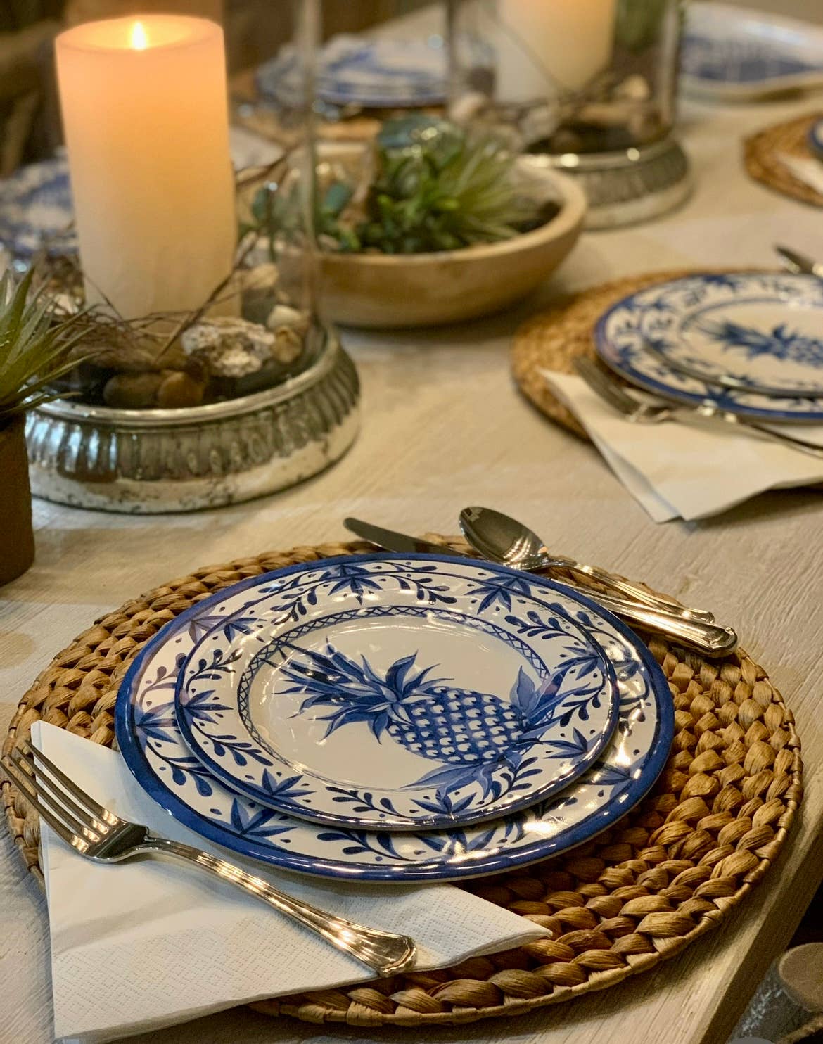 Bamboo Table - Vente Assiette - Assiette à dîner en bambou Blue Pineapple5