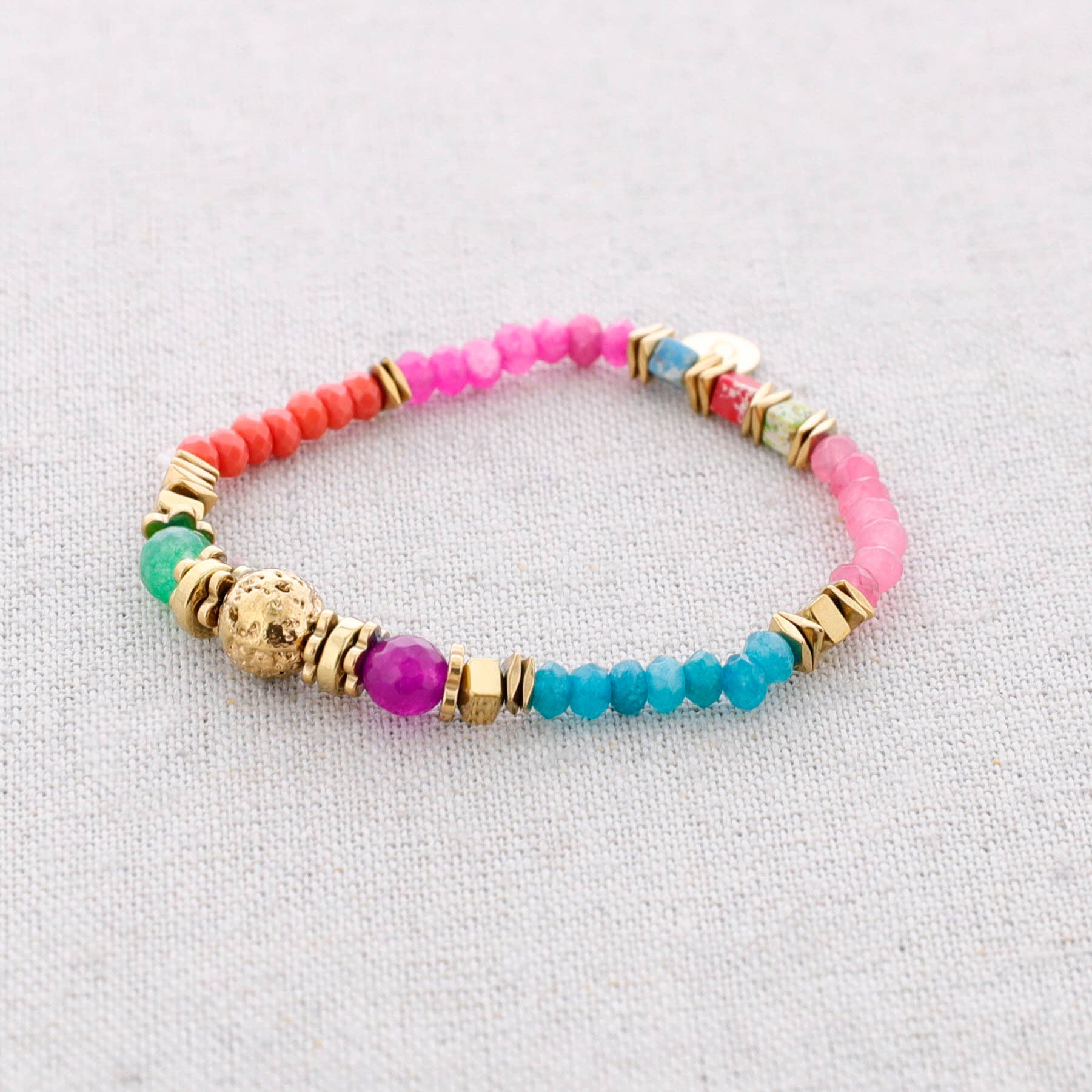 Sonata – wholesale Pärlarmband – Elastiskt stålarmband med stenar1