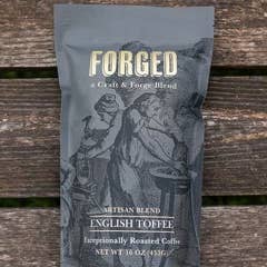 Forged English Toffee Colonial Williamsburg Coffee for wholesale by Mobjack Coffee Roasters