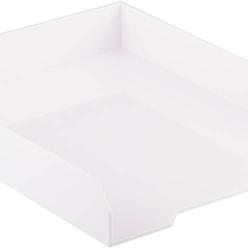 JAM PAPER - Vente Plateaux de bureau - Plateaux à papier empilables, blanc, plateau à documents de bureau, 1/paquet