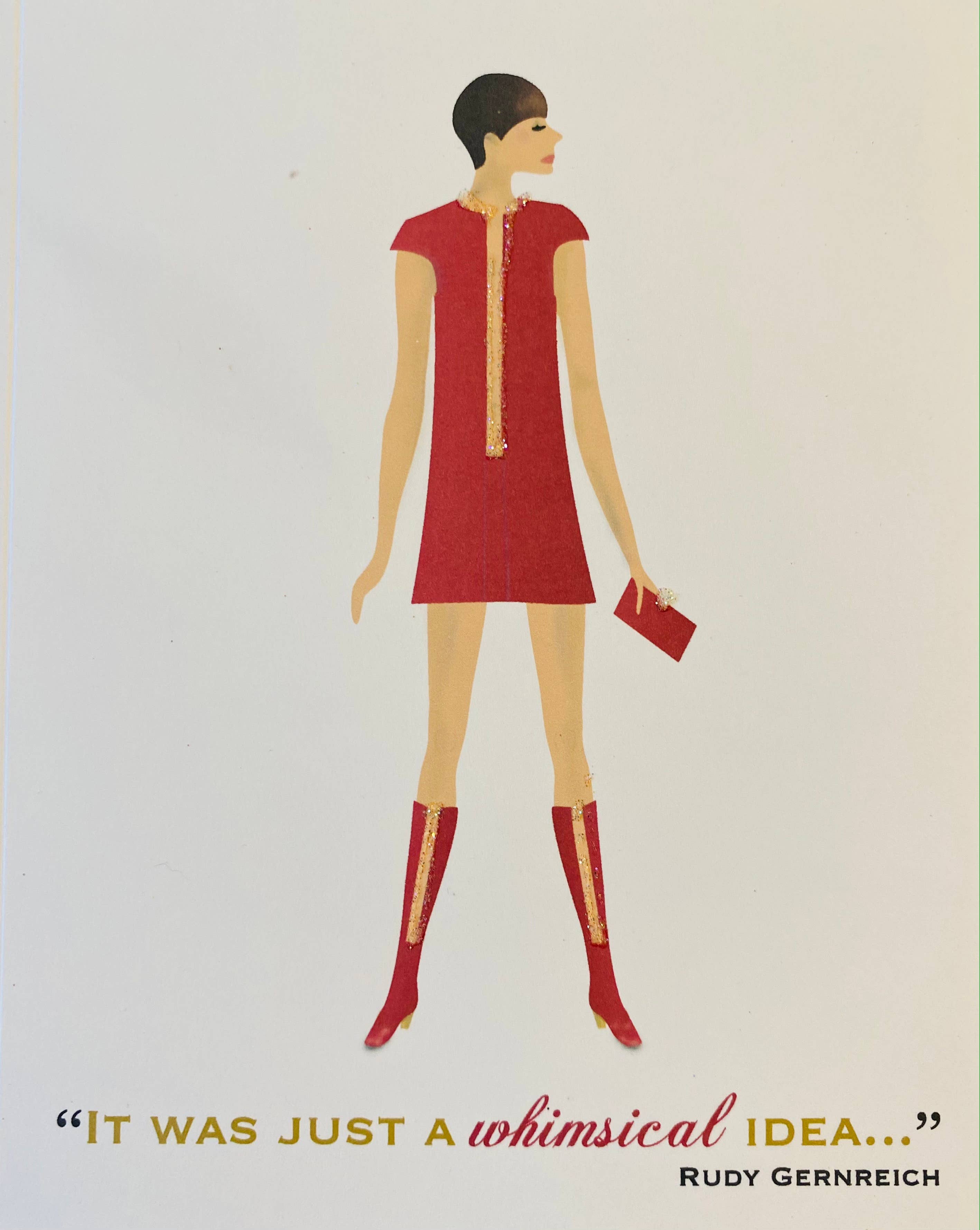 Studio Daedre - Wholesale Everyday Greeting Card - Rudi Gernreich's Pink Mini - Loose Cards0