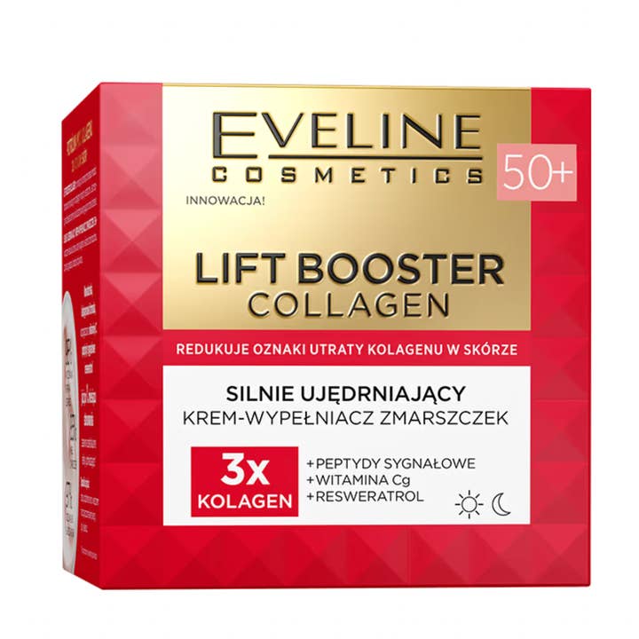 Crème de comblement des rides raffermissante au collagène Lift Booster 50+ pour la vente par Eveline Cosmetics