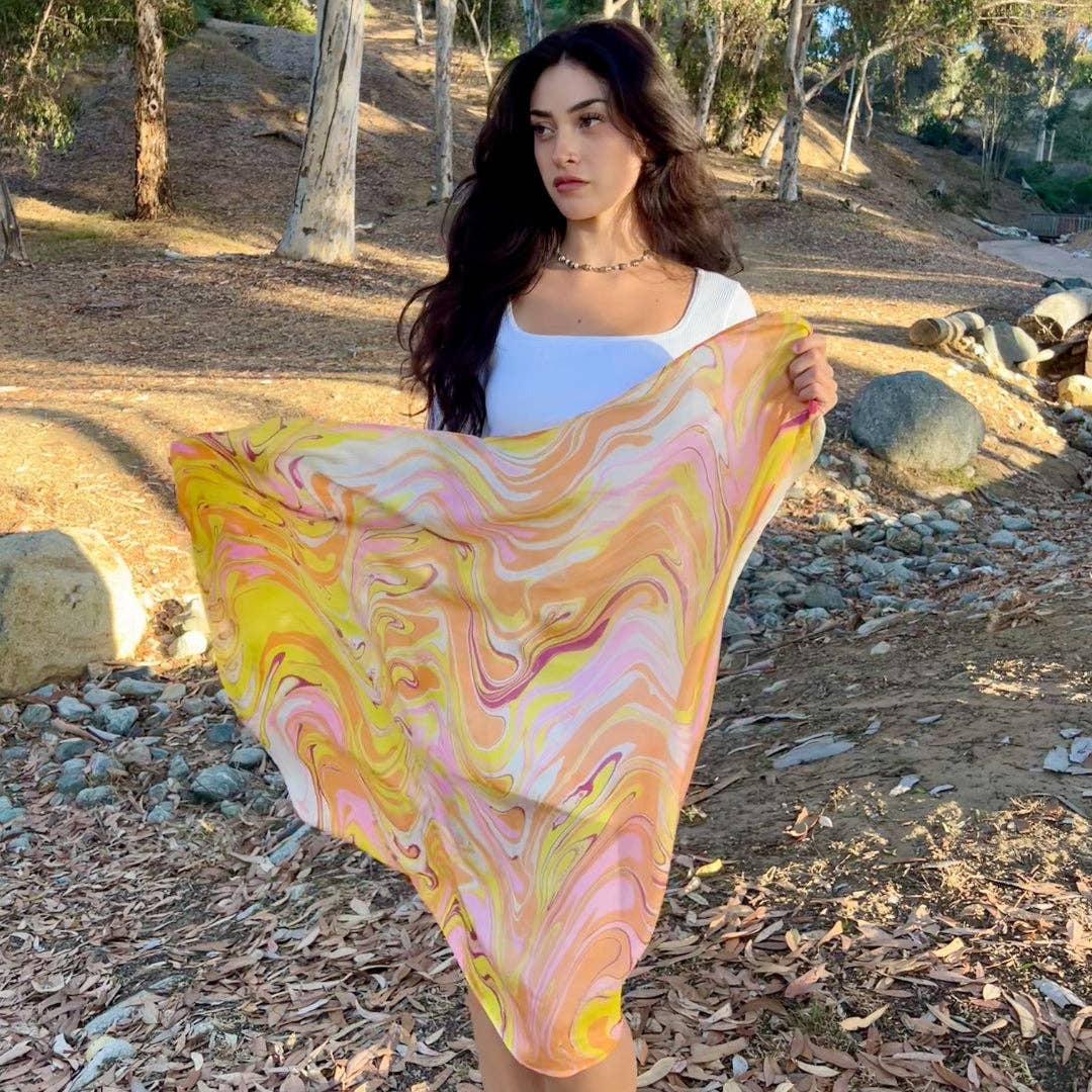 Humble Hilo - Vendita all'ingrosso Sciarpa - Donna - Sciarpa in seta Humble Hilo Marble Swirls37