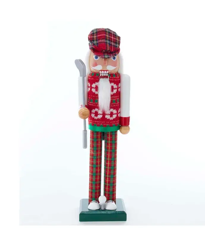 Kurt S. Adler, Inc. - Wholesale Holiday Nutcracker - 15"RED/GREEN GOLFER NUTCRACKER7