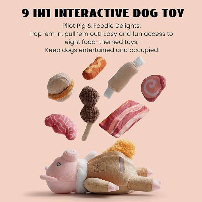 Nocciola - Vente Peluche – chien - Nocciola Jouets d'enrichissement Puzzle Cochon Amusant 9-en-11