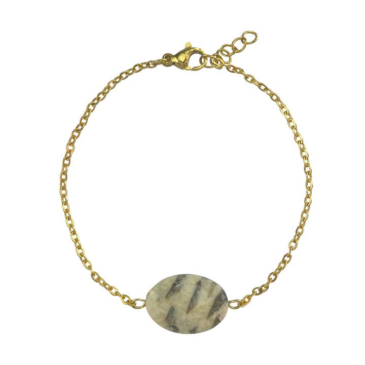 Bracciale Zebra Feldspar - Oro per la vendita all'ingrosso da parte di Saint Clairmont