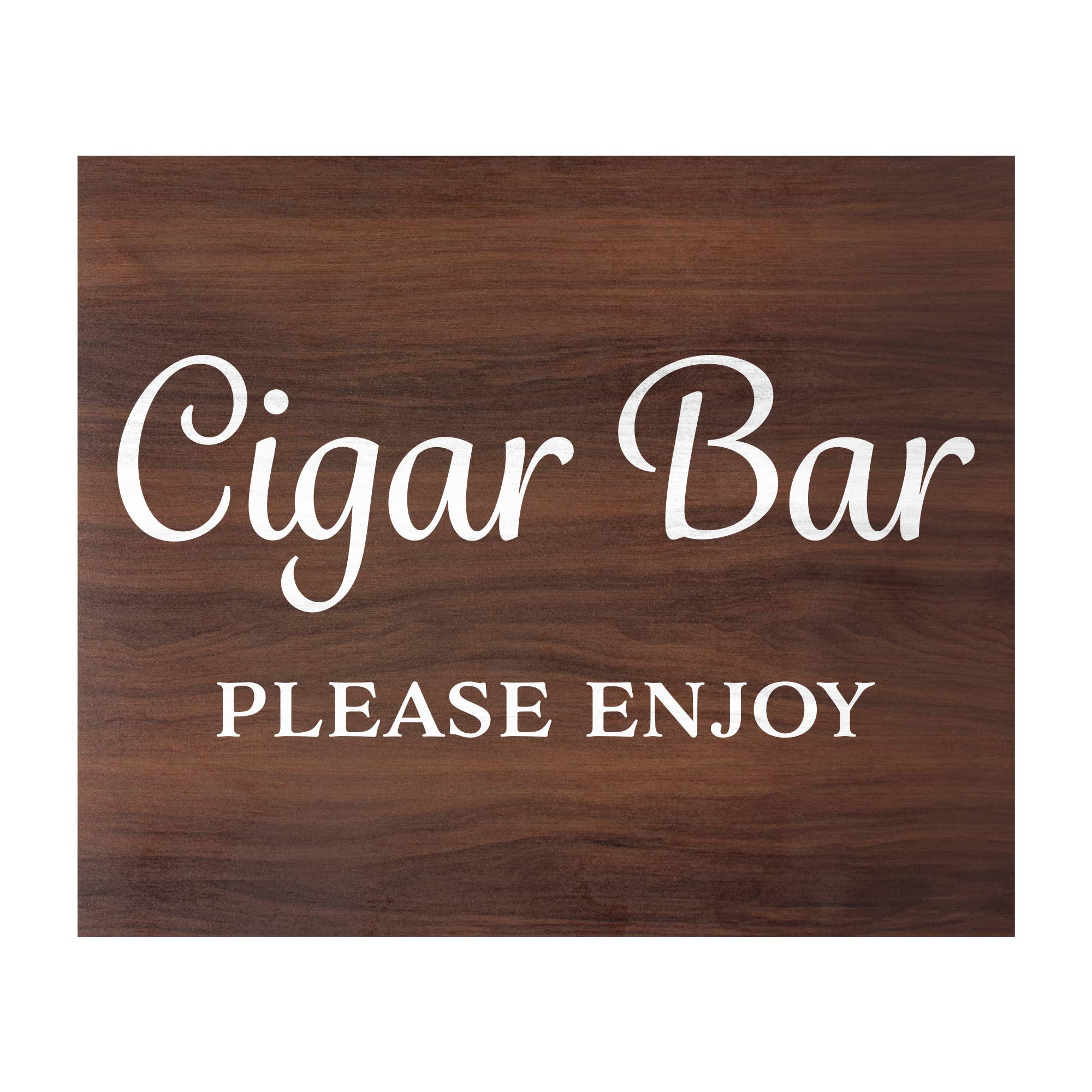 JennyGems - Wholesale Sign - Cigar Bar Please Enjoy™ Wooden Sign (Brown)2