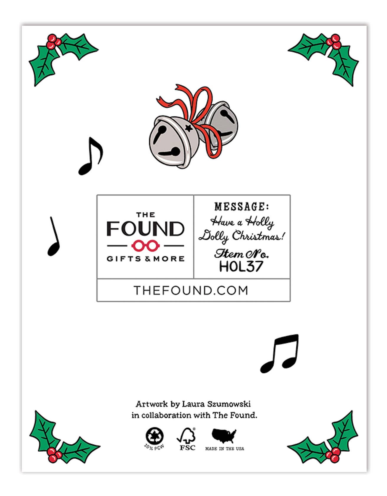 THE FOUND – wholesale Christmas card – Have a Holly Dolly Christmas Card1