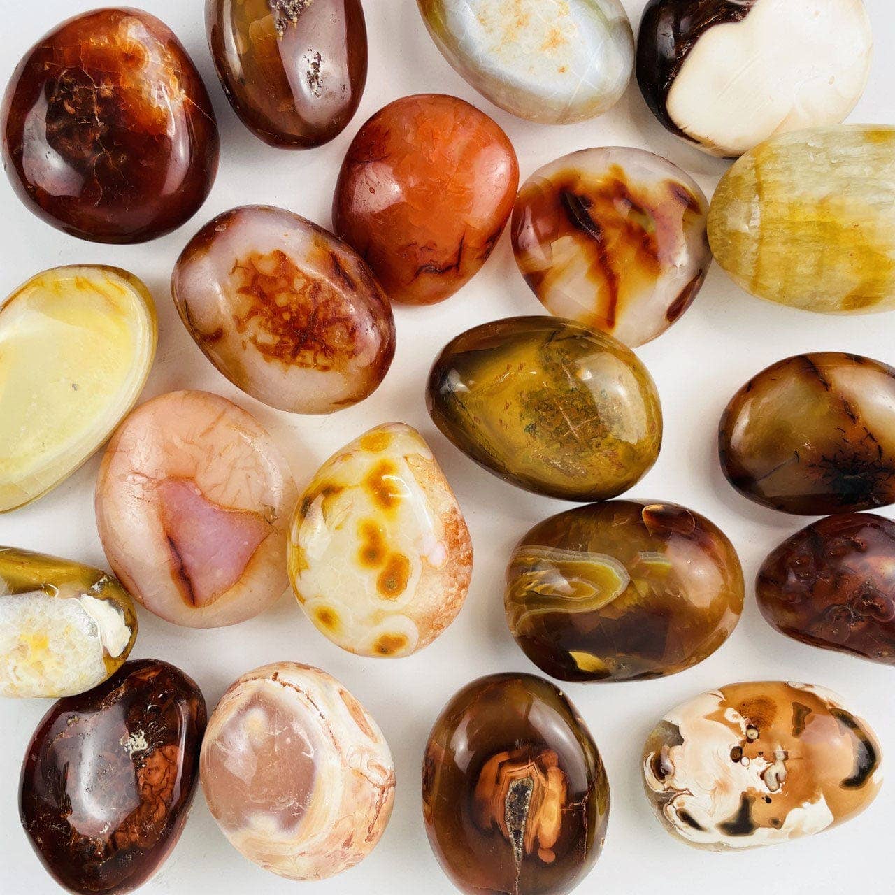 Rock Paradise - Wholesale Spiritual Stone/Crystal - Crystal Carnelian Tumbled Stone - Palm Stones1