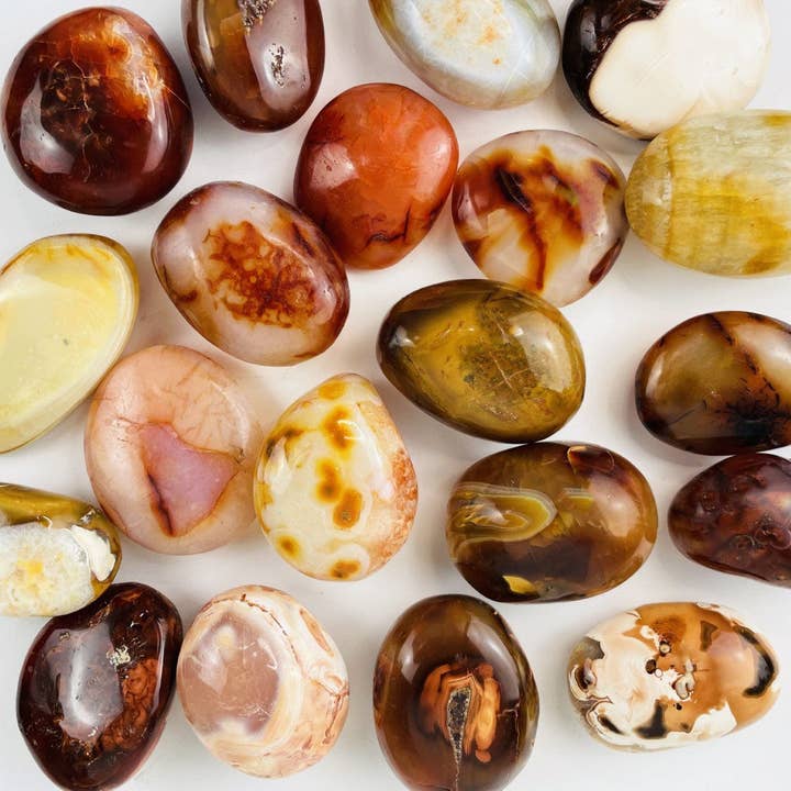 Rock Paradise - Wholesale Spiritual Stone/Crystal - Crystal Carnelian Tumbled Stone - Palm Stones1