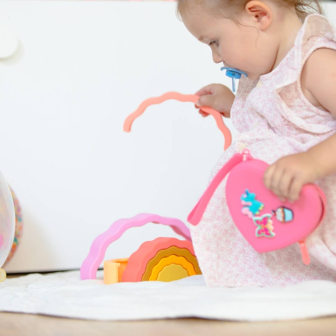 PETIKIDS - Wholesale Stacking Rings Game - Baby - Montessori educational toy - Stackable rainbow10