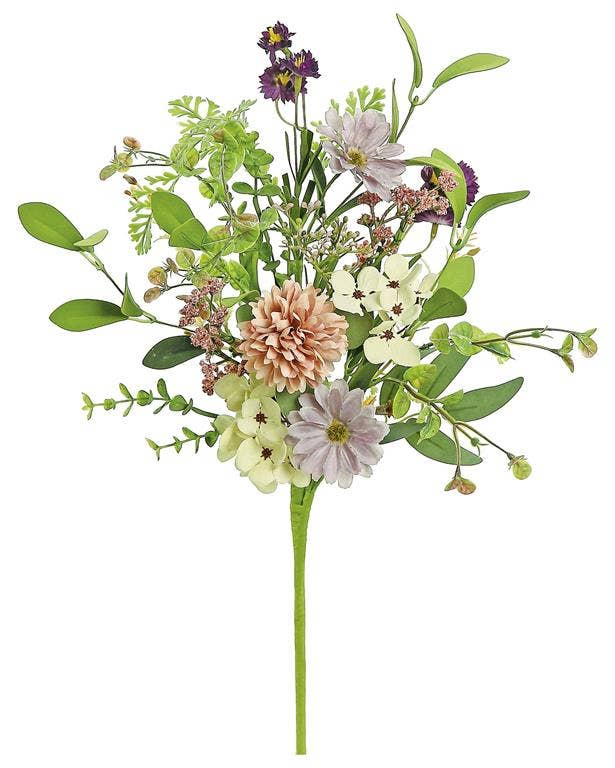 Select Artificials, Inc. - Wholesale Artificial Flowers - Romance Mum & Daisy Spray, 22", Mauve/Lavender