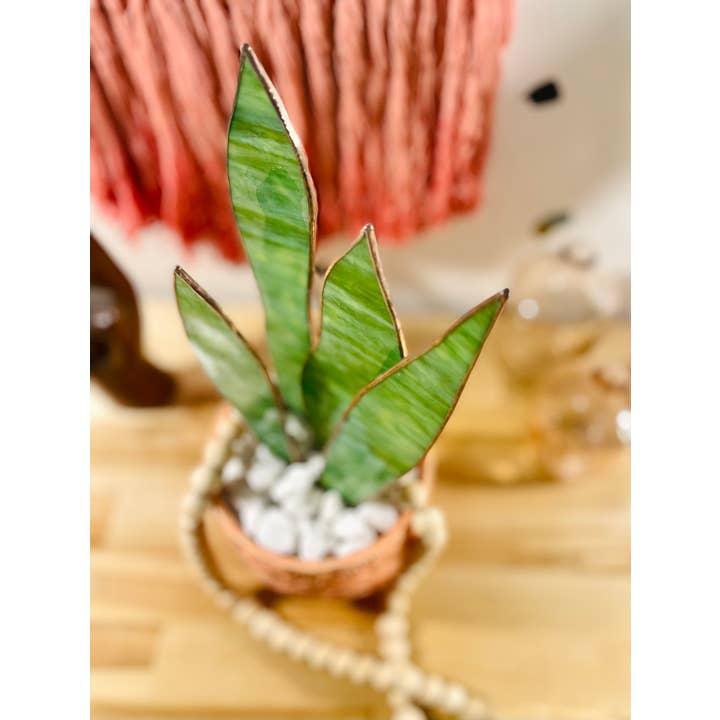 Samara Designs Studio – Planta artificial por atacado – Planta de cobra de vitral9