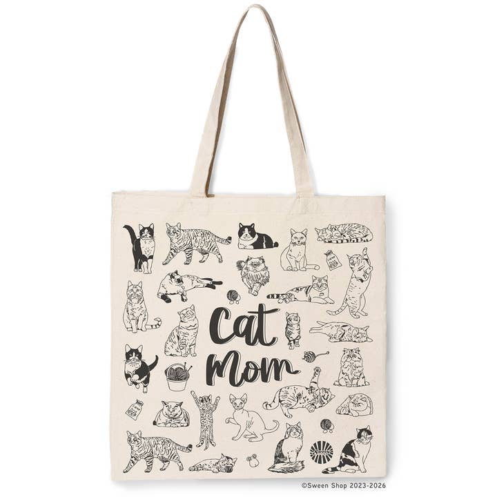 Sac fourre-tout en toile de coton pour maman chat Cadeau pour animal de compagnie pour la vente par Sween Shop