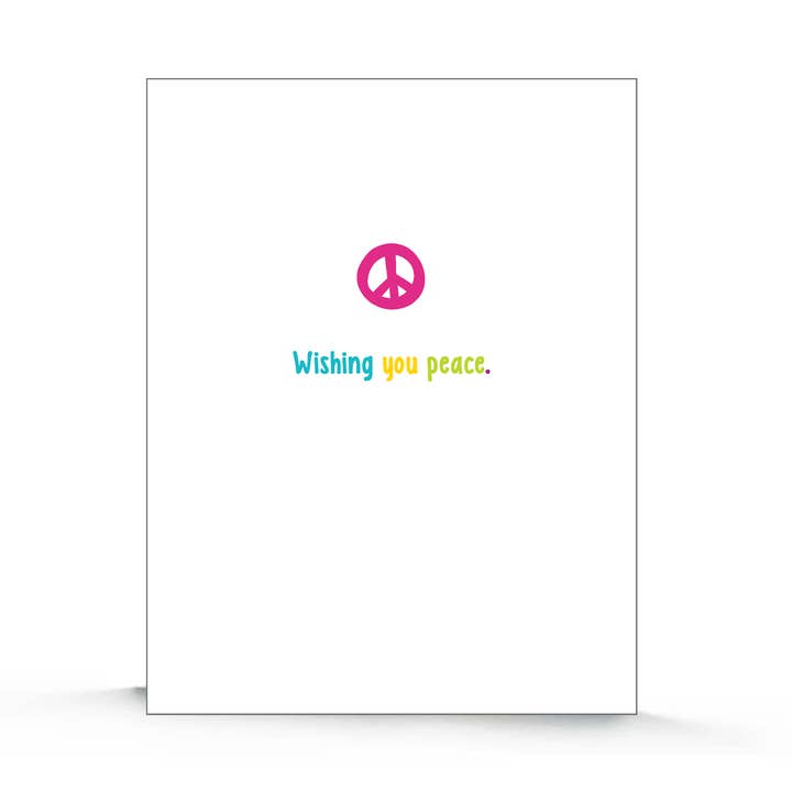 Wishing You Peace Encouragement Card for wholesale by Stacey M Design