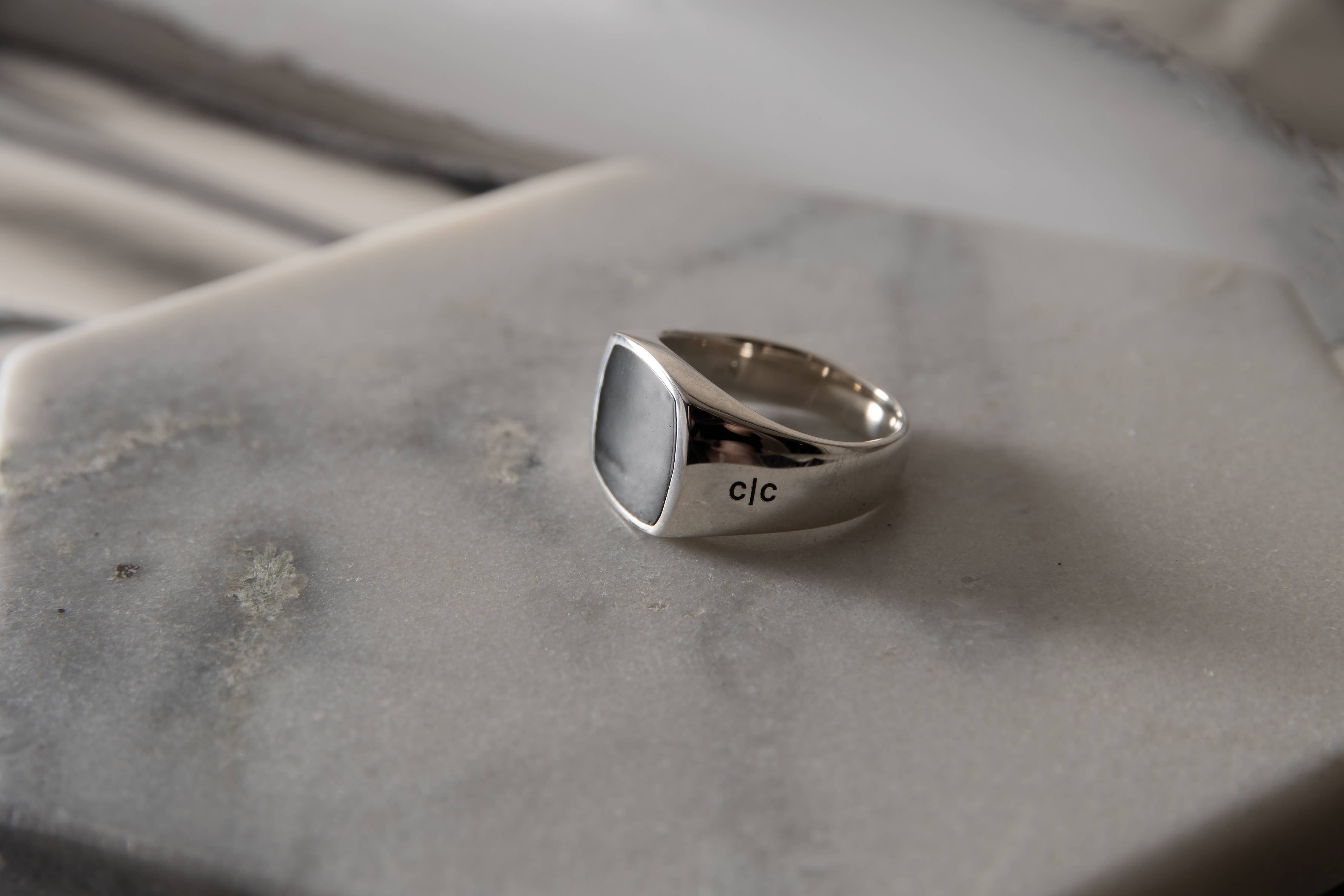 Crés-cere Rings – Joias - Homem por atacado – Sydney - Anel Prata 925 com Ónix Preto - Homem6